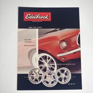 '65 Mustang with Edelbrock Wheels Vintage Print Ad 2001 Rod & Custom‎ 8.5" x 11"